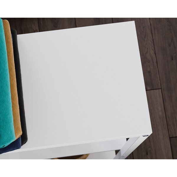 Sauder North Avenue Laundry Storage Stand Wh 3a , Narrow design fits well into compact spaces - 430299