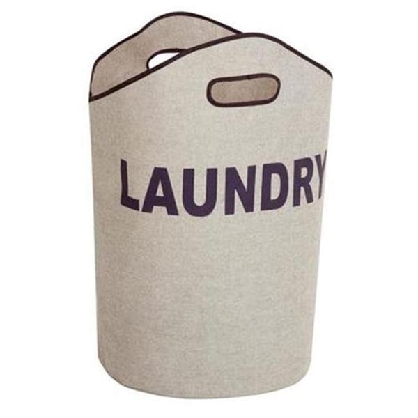 Honey-Can-Do Honey-Can-Do LDY-02915 laundry tote ; heather gray / navy - LDY-02915