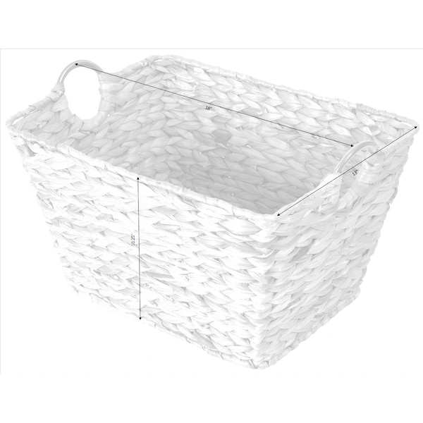 Vintiquewise Large Multipurpose Handwoven Water Hyacinth Wicker Basket, Ideal for Organizing and Storing - QI003365.L