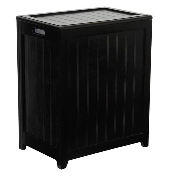 Oceanstar Design Oceanstar Design RHP0109MH Mahogany Finished Laundry Hamper with Interior Bag - RHP0109MH