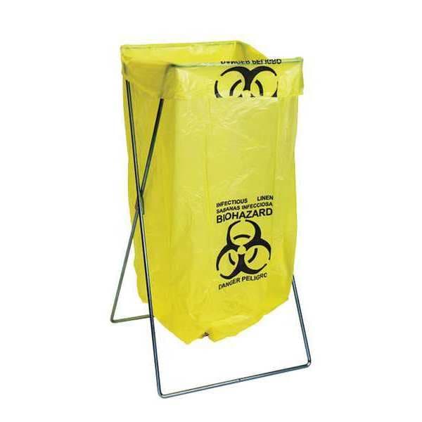 R&B Wire Products Stainless Steel X-Frame Foldable Collection Hamper - 698-SS