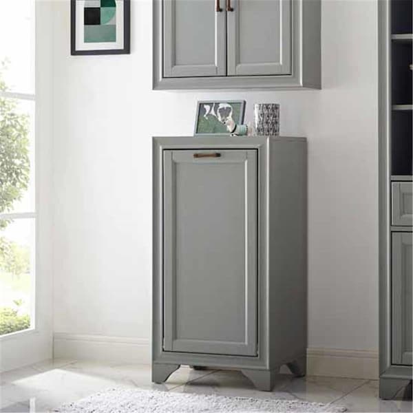 Crosley 35.25 x 18 x 15 in. Tara Linen Hamper - Vintage Grey - CF7009-GY