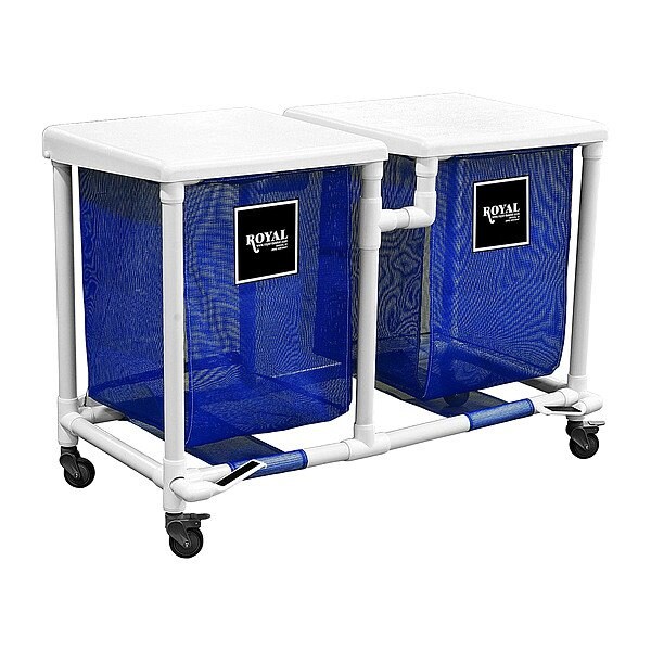 Royal Basket Trucks PVC Hamper, 600 lb Capac., 41 1/2" L - G24-BBX-H2F-3ULN
