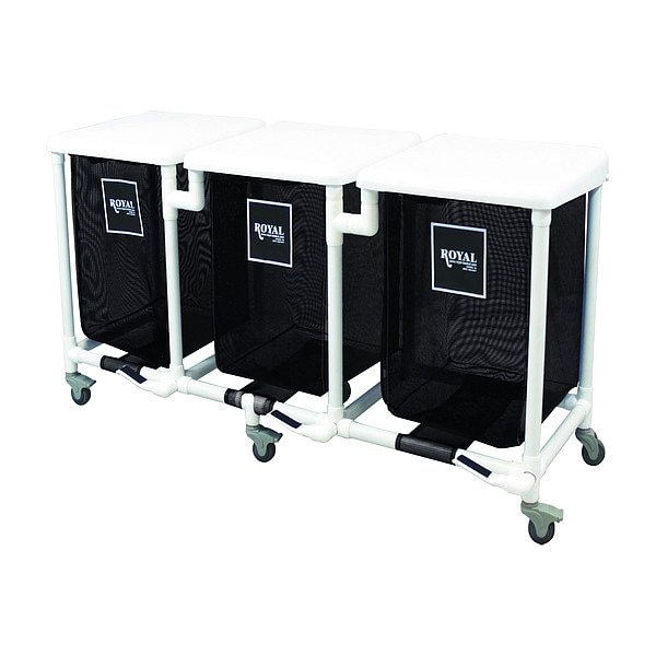 Royal Basket Trucks PVC Hamper, 600 lb Capac., 69" L - G35-KKX-H3F-3ULN