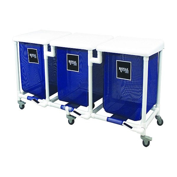 Royal Basket Trucks PVC Hamper, 600 lb Capac., 69" L - G35-BBX-H3F-3ULN