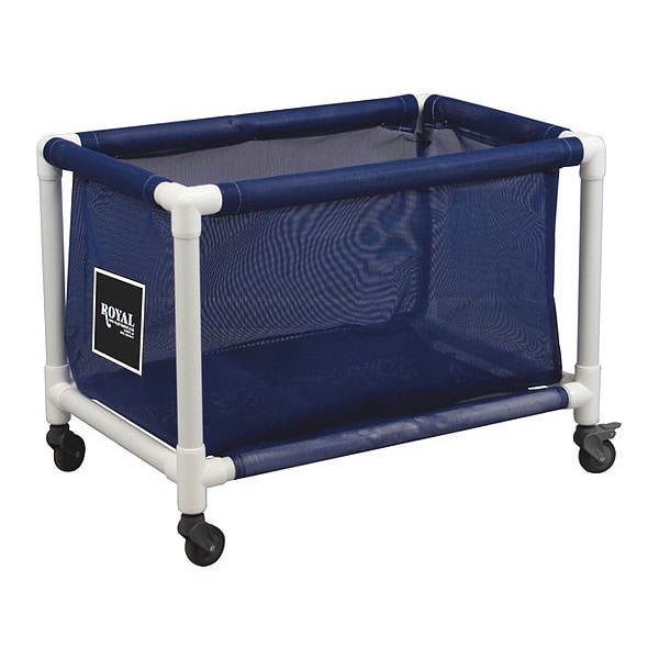 Royal Basket Trucks PVC Hamper, 50 gal., Blue Mesh - R50-BBX-H1N-3ULN