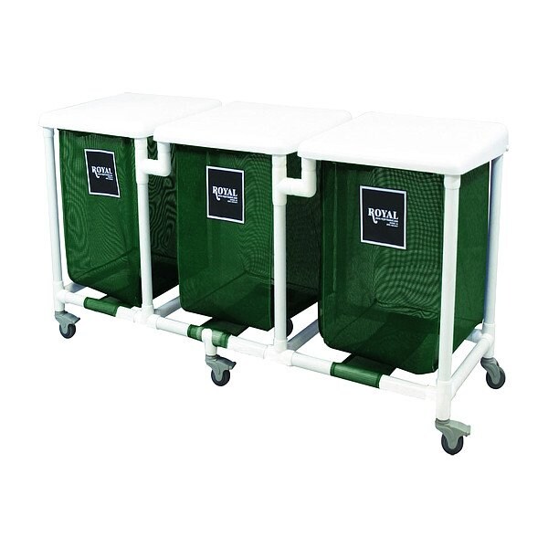Royal Basket Trucks PVC Hamper, 600 lb Capac., 69" L - G35-EEX-H3N-3ULN