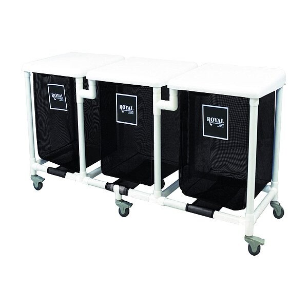 Royal Basket Trucks PVC Hamper, 600 lb Capac., 60" L - G24-KKX-H3N-3ULN