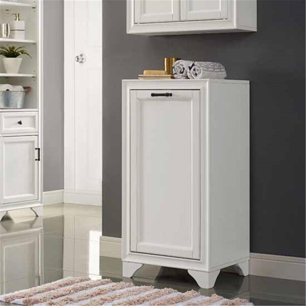 Crosley 35.25 x 18 x 15 in. Tara Linen Hamper - Vintage White - CF7009-WH