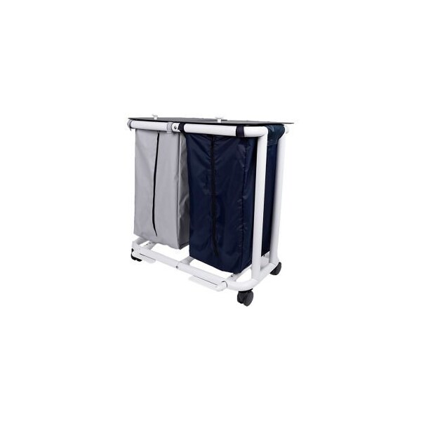 Mor-Medical International Mor Medical International Deluxe New Era Patented Double Hamper, Large, Black/White - DNE-LG-D-FP
