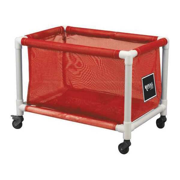 Royal Basket Trucks PVC Hamper, 50 gal., Red Mesh - R50-RRX-H1N-3ULN