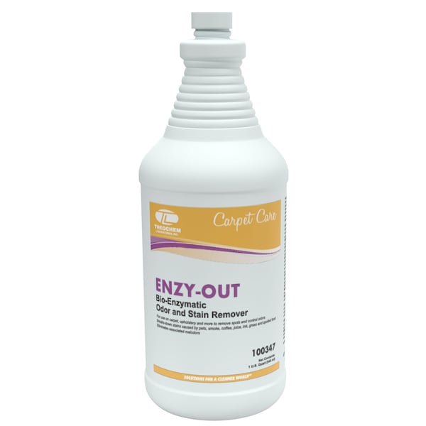 Theochem ENZY-OUT - 12/1 QT CASE, Bio-Enzymatic stain remover, 12PK - 100347-99990-1Q