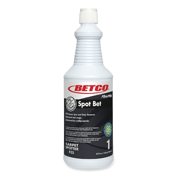 Betco FiberPro Spot Bet Stain Remover, Country Fresh Scent, 32 oz Bottle, 12PK - 4251200