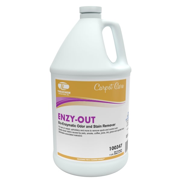 Theochem ENZY-OUT - 4/1 GL CASE, Bio-Enzymatic stain remover, 4PK - 100347-99990-7G