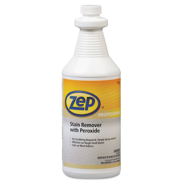 Zep Stain Remover with Peroxide, Quart Bottle, PK6 - 1041705