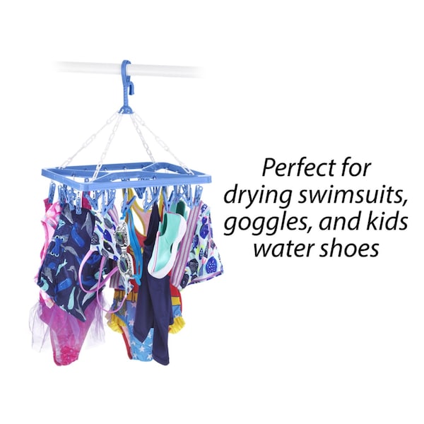 Whitmor Whitmor 18.5 in. H X 11.6 in. W X 2 in. D Plastic Hanging Clothes Drying Rack - 6171-844