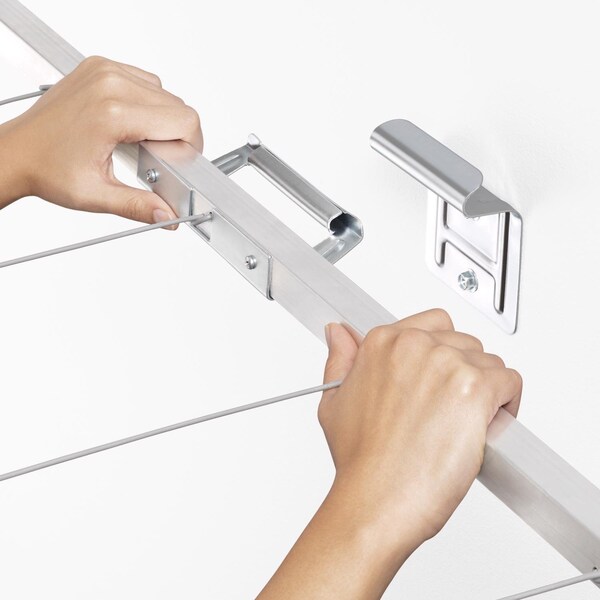 Whitmor Whitmor 4.92 in. H X 36.61 in. W X 8.07 in. D Metal Hanging Collapsible Clothes Drying Rack - 6242-8750