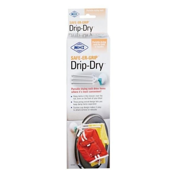 Safe-Er-Grip Safe-Er-Grip 42980 Safe-Er-Grip Drip Dry Portable Drying Rack  White - 4425856