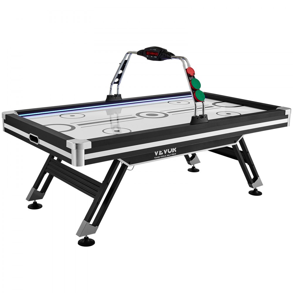 VEVOR Air-Powered Hockey Table, 89" Indoor Hockey Table for Kids and Adults, LED Sports Hockey Game with 2 Pucks, 2 Pushers, and Electronic Score System, Arcade Gaming Set for Game Room Family Home - DZJFKQQGQZ89KTOVDV1