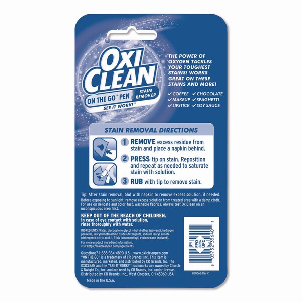 Oxiclean On-the-Go Pen Stain Remover, Bonus Size, 22 mL, 6PK - 80575-23564