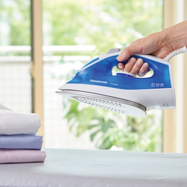 Panasonic 1,500-Watt Steam-Circulating Iron with Curved Nonstick Titanium-Coated Soleplate - NI-M300TA
