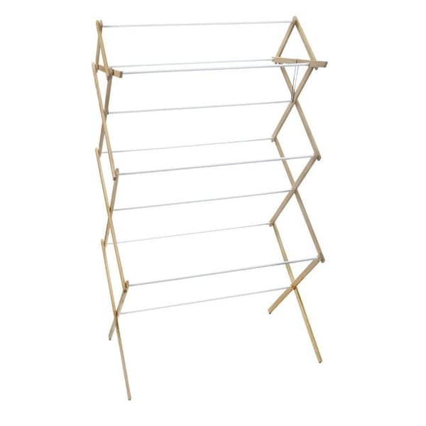 Madison Mill Madison Mill 52.5 in. H X 29.5 in. W X 18.25 in. D Wood Accordian Collapsible Clothes Drying Rack - 8