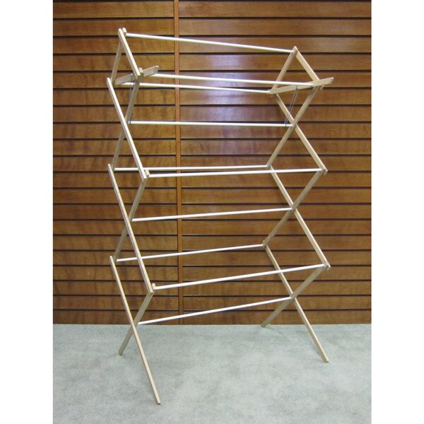 Madison Mill Madison Mill 52.5 in. H X 29.5 in. W X 18.25 in. D Wood Accordian Collapsible Clothes Drying Rack - 8