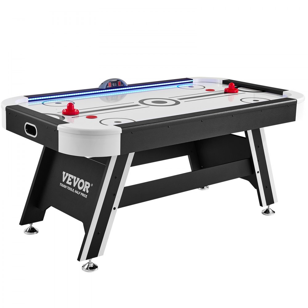 VEVOR Air-Powered Hockey Table, 72" Indoor Hockey Table for Kids and Adults, LED Sports Hockey Game with 2 Pucks, 2 Pushers, and Electronic Score System, Arcade Gaming Set for Game Room Family Home - DZJFKQQGQZ80D80L1V1