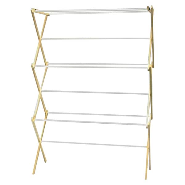 Madison Mill Madison Mill 42.5 in. H X 29.5 in. W X 14 in. D Wood Accordian Collapsible Clothes Drying Rack - 18