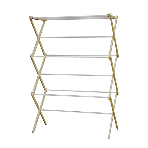 Madison Mill Madison Mill 42.5 in. H X 29.5 in. W X 14 in. D Wood Accordian Collapsible Clothes Drying Rack - 18