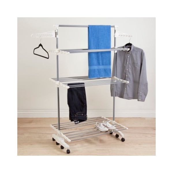Hastings Home 3-tier Hastings Home Laundry Drying Rack Clothing Shelves, Home Storage and Organization Accessories - 771601AUS