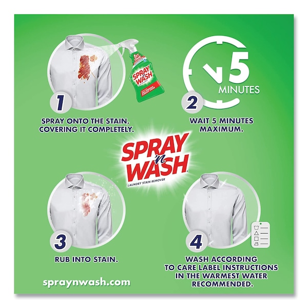 Spray N Wash Stain Remover, 22 oz Spray Bottle, PK12 - RAC00230