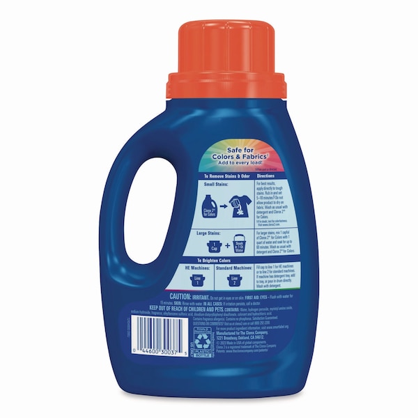 Clorox Stain Remover and Color Booster, Regular, 33 oz Bottle, PK6, 6PK - 30037