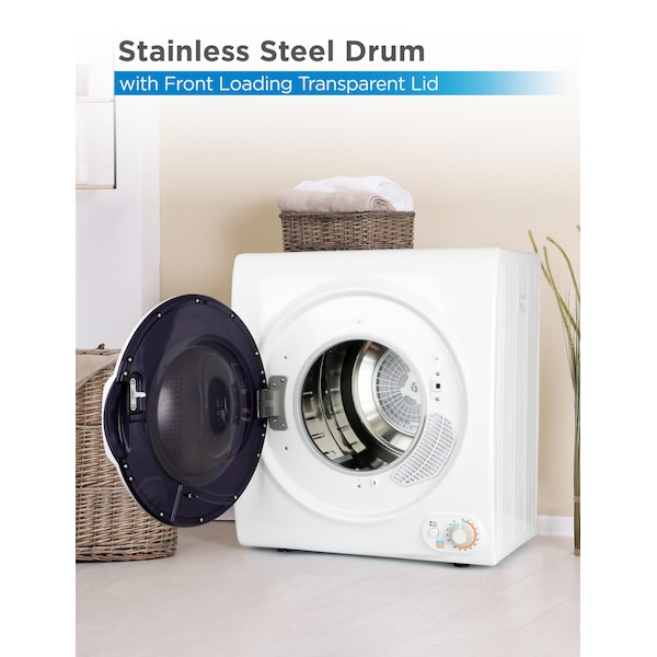 Commercial Care 3.5 Cu. Ft. Portable Dryer, 120V  Front Loading Dryer Machine Holds Up To 13.2 lbs. - CED35