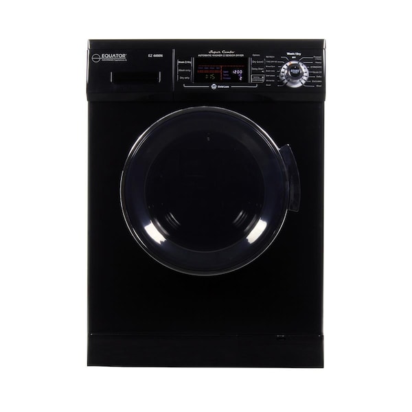 Equator Advanced Appliances All-In-One Compact Convertible Combo Washer Dryer with Fully Digital, Black - EQ100579