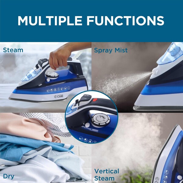 Commercial Care 1600 Watts Iron with Self-Cleaning - CCSI900