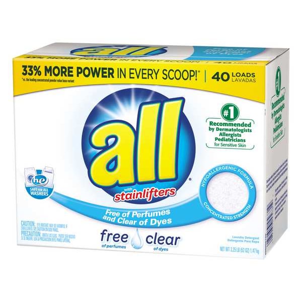 Ultra High Efficiency Laundry Detergent, 52 oz Box, Powder, Unscented, White, 6 PK - 45681