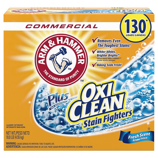 Arm & Hammer Laundry Detergent, 130 L Box, Powder, Fresh, White, 3 PK - 33200-00108