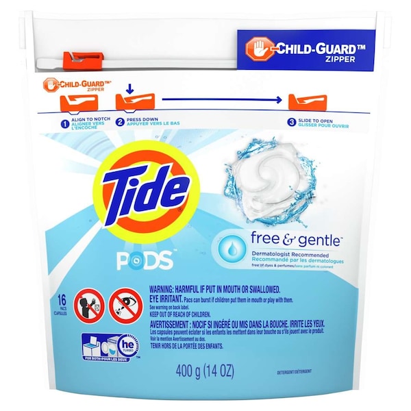 Tide Tide Free & Gentle Laundry Detergent Liquid Pod 14 oz., PK6 - 93829