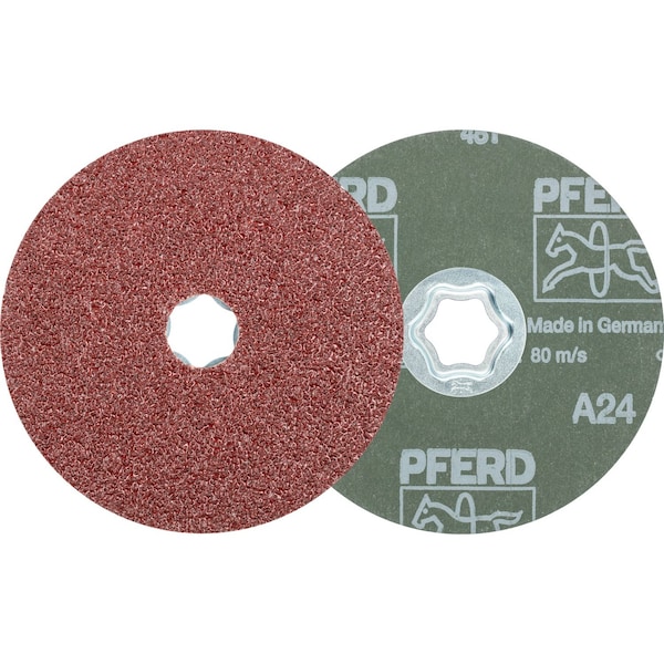 Disco de fibra Pferd Combiclick, 5", Al/Oxd, 24 Grit - 40099