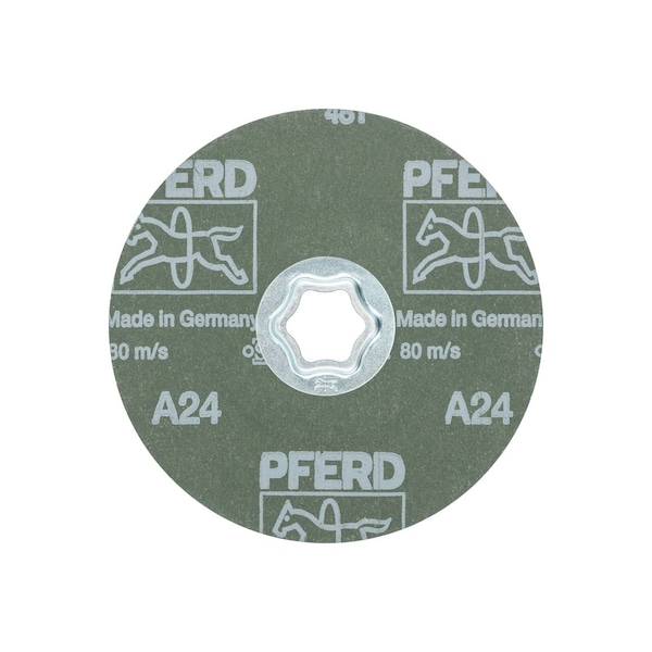 Disco de fibra Pferd Combiclick, 5", Al/Oxd, 24 Grit - 40099
