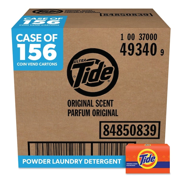 Tide Laundry Detergent, 1.5 oz Box, Powder, Tide Original, 156 PK - 49340