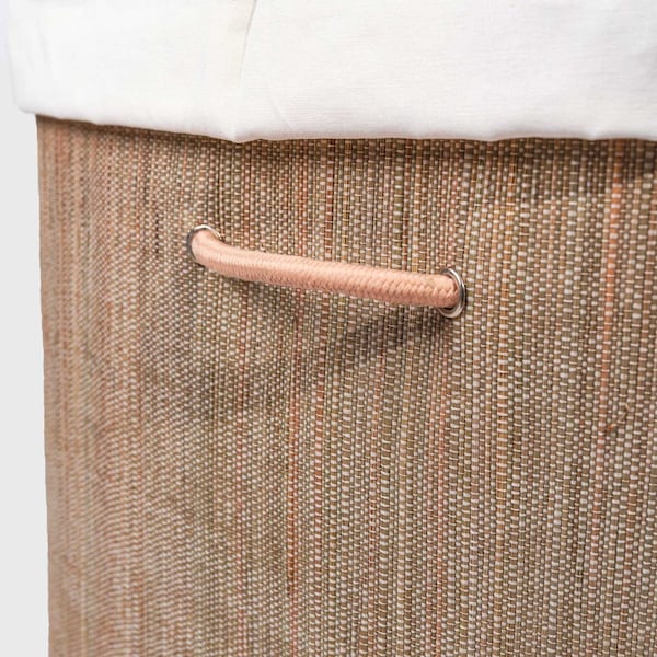 Vintiquewise Square Mendong Collapsible Waterproof Laundry Hamper with Lid and Handles for Easy Carrying - QI004430-G_SQ