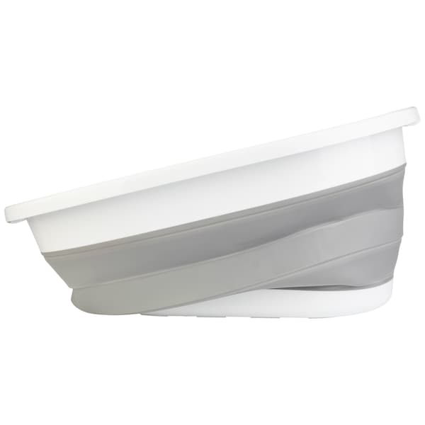 Wakeman Collapsible Laundry Basket - 39L Portable Sink, Plastic Bin, or Ice Bucket by Wakeman Gray - 75-CMP1137