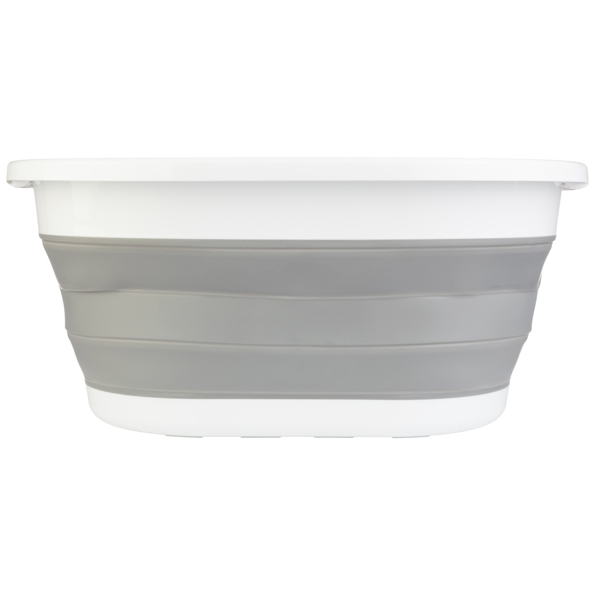 Wakeman Collapsible Laundry Basket - 39L Portable Sink, Plastic Bin, or Ice Bucket by Wakeman Gray - 75-CMP1137