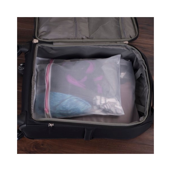 Hastings Home Set of 4 Mesh Laundry Bags, Clothes Organizer Washer with Zipper, Travel/Laundry (2 Medium 2 Large) - 107862ZDG