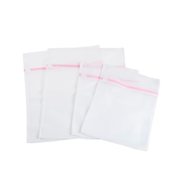 Hastings Home Set of 4 Mesh Laundry Bags, Clothes Organizer Washer with Zipper, Travel/Laundry (2 Medium 2 Large) - 107862ZDG