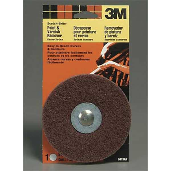 Disco para montaje en árbol de Scotch-Brite, 5x1/4 pulgadas de vástago, Mediano, Paquete con 10 unidades - 70070647204