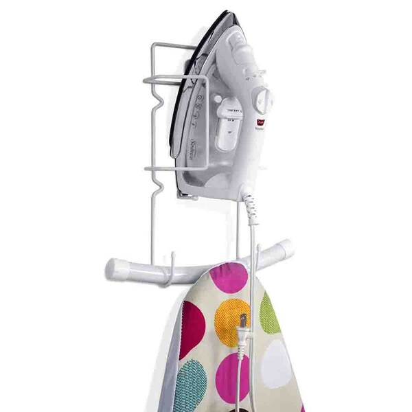 Home Basics Home Basics Wall Mounted Vinyl Iron and Ironing Board Holder - ZOR96172