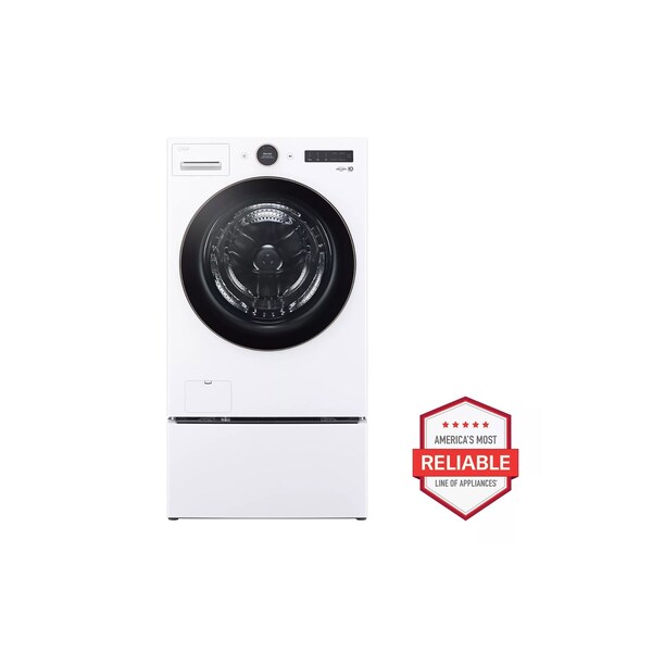 Almo LG SideKick 1.0 cu. ft. Pedestal Washer with Stainless Steel Tub - White - WD300CW